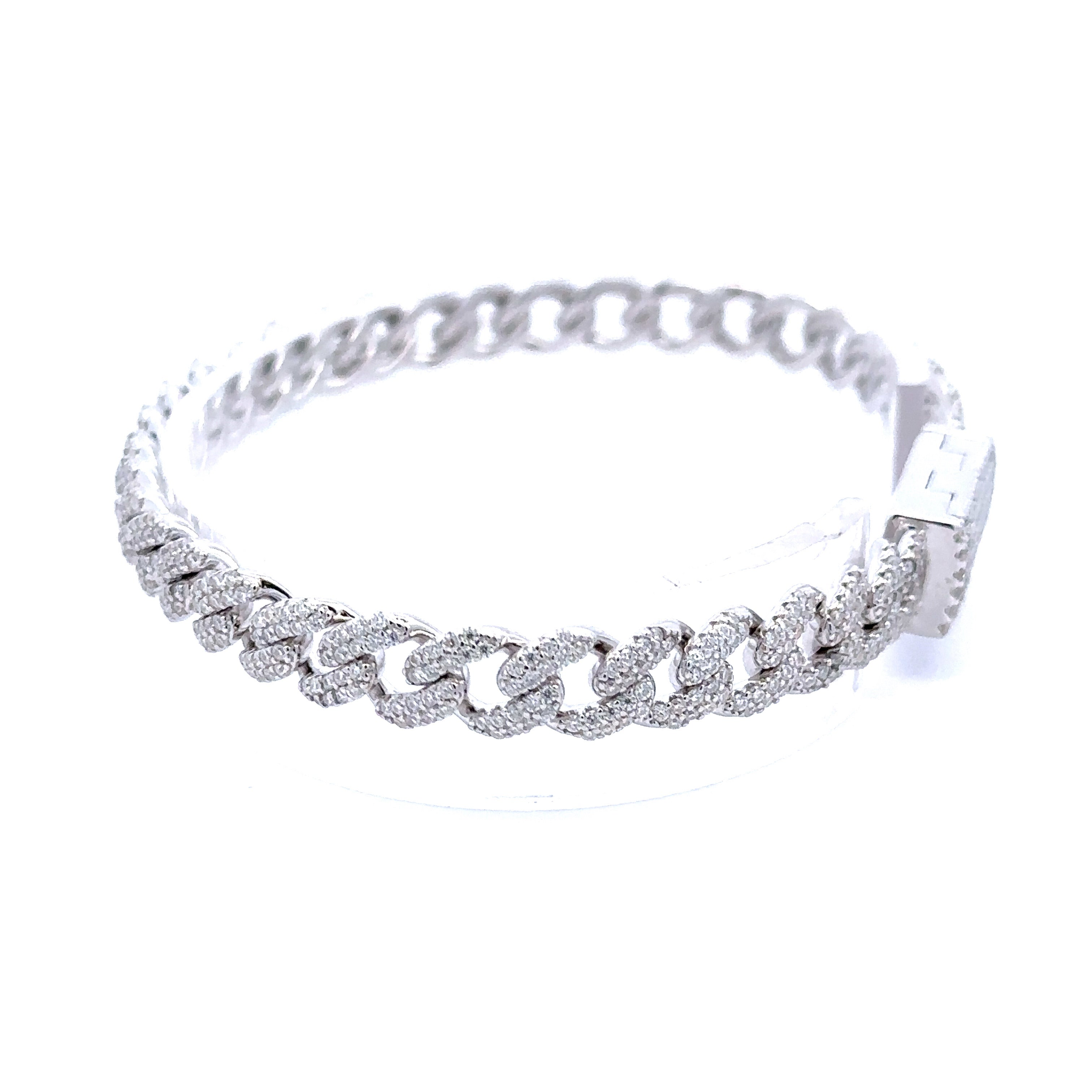 WIZARD 6MM RHODIUM MOISSANITE ICED OUT BRACELET I 993481
