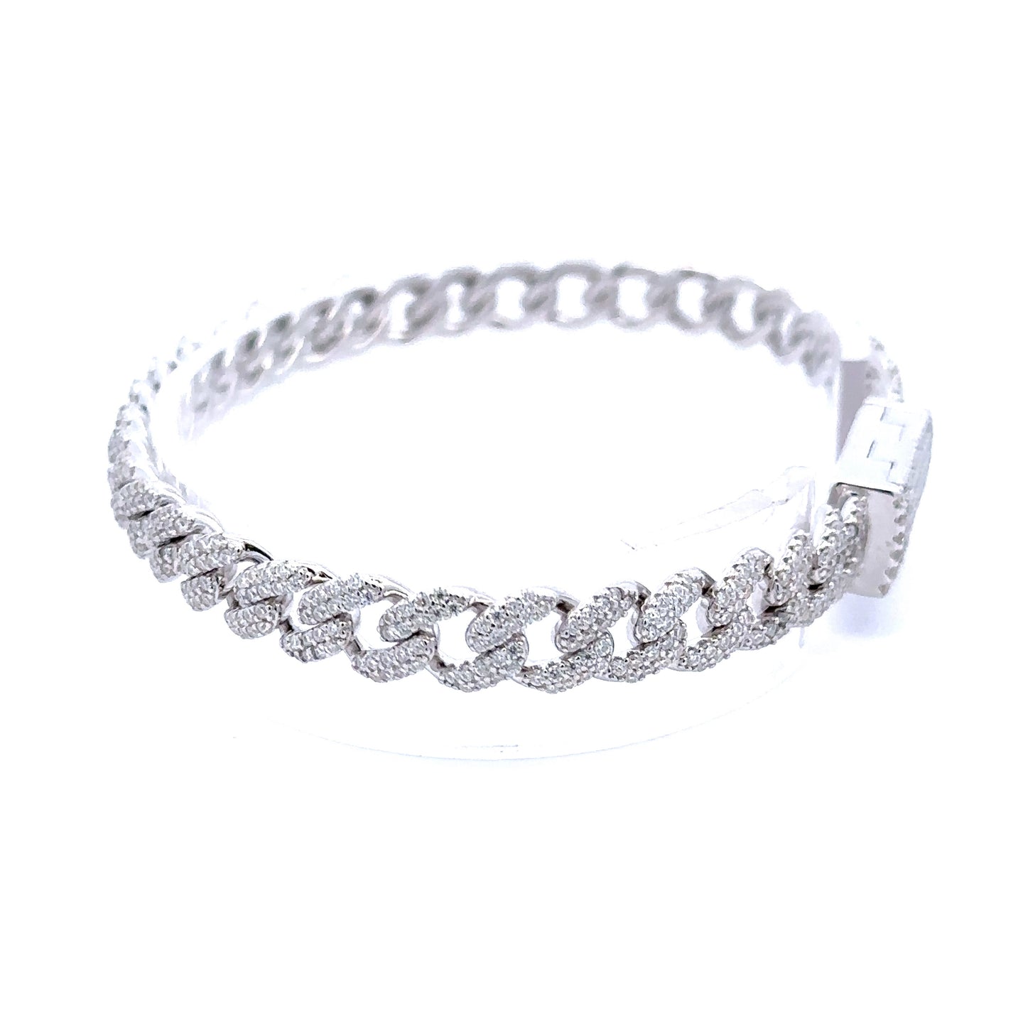 WIZARD 6MM RHODIUM MOISSANITE ICED OUT BRACELET I 993481