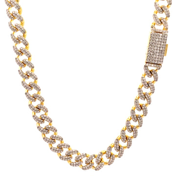TAYREN 8MM GOLD MOISSANITE ICED OUT CUBAN I 993492