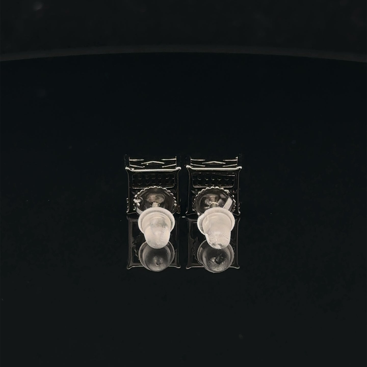 VIVACITY 925 BLACK MOISSANITE ICED OUT EARRING | 993853