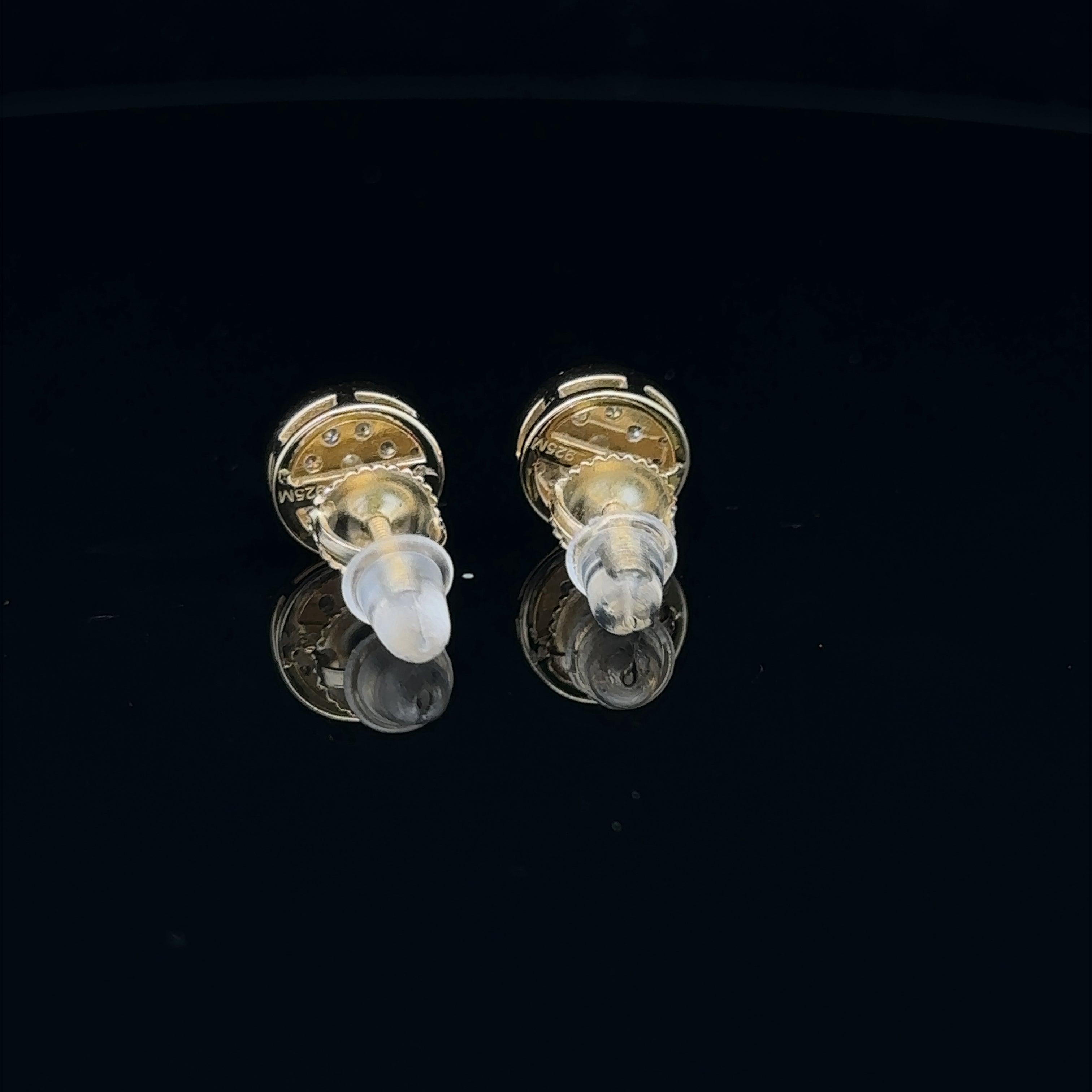 GLISSADE 925 GOLD MOISSANITE ICED OUT EARRING | 993892