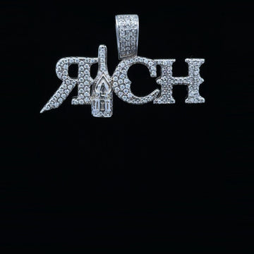 AFFLUENCE 0.92 CTW 925 CZ MOISSANITE RHODIUM PENDANT I 994181