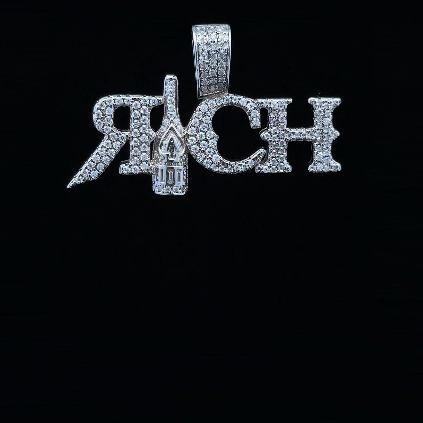 AFFLUENCE 0.92 CTW 925 CZ MOISSANITE RHODIUM PENDANT I 994181