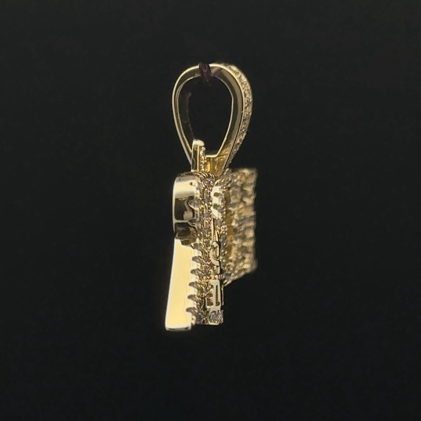 AFFLUENCE 0.92 CTW 925 CZ MOISSANITE GOLD PENDANT I 994182