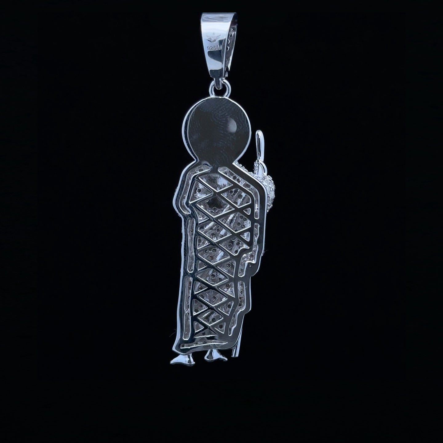 JUBILANT 3.27 CTW 925 CZ MOISSANITE RHODIUM PENDANT I 994211