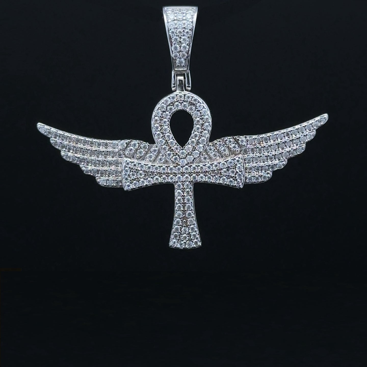 ANKHCELESTIAL 1.14 CTW 925 CZ MOISSANITE RHODIUM PENDANT I 994231