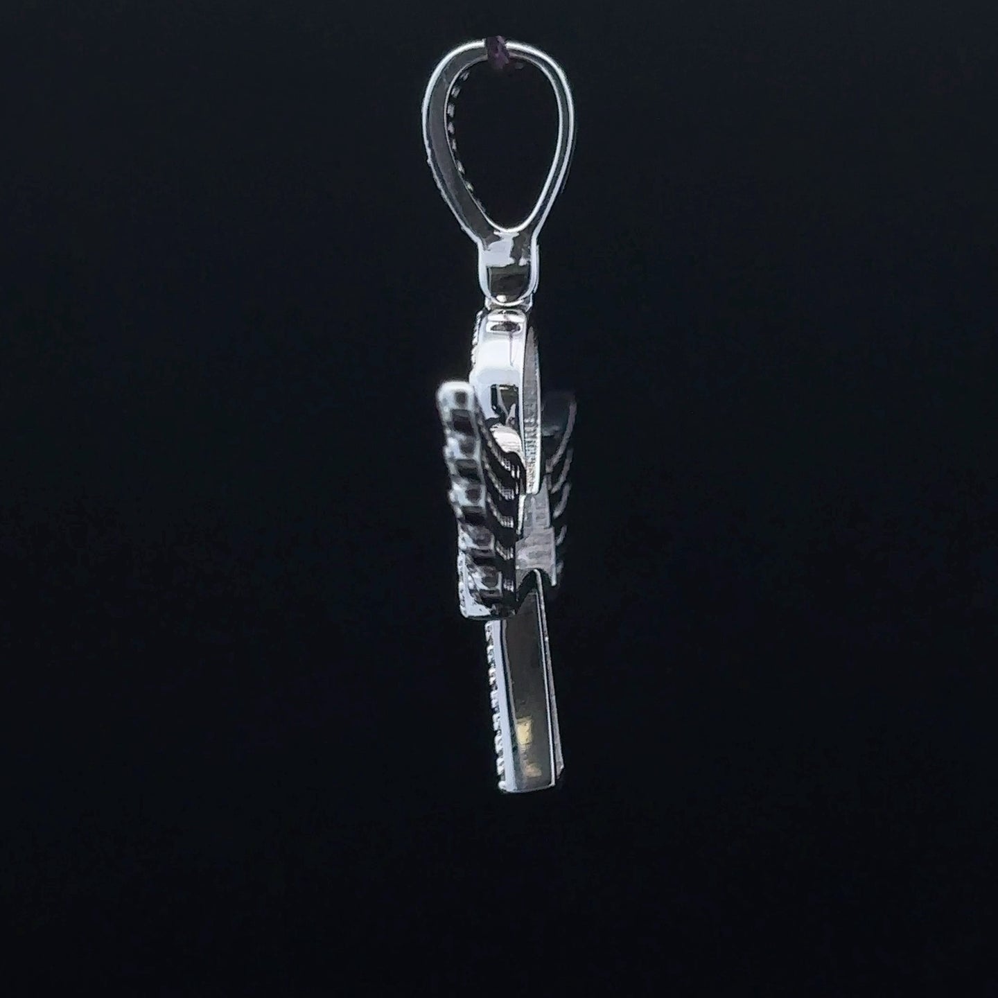 ANKHCELESTIAL 1.14 CTW 925 CZ MOISSANITE RHODIUM PENDANT I 994231