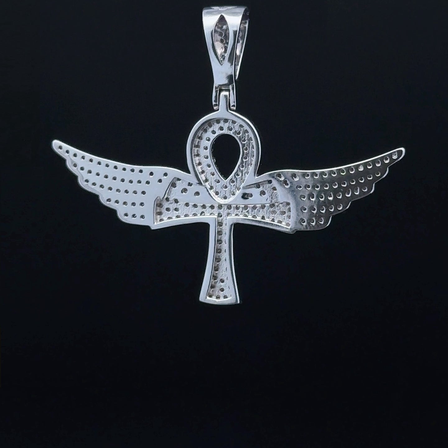 ANKHCELESTIAL 1.14 CTW 925 CZ MOISSANITE RHODIUM PENDANT I 994231