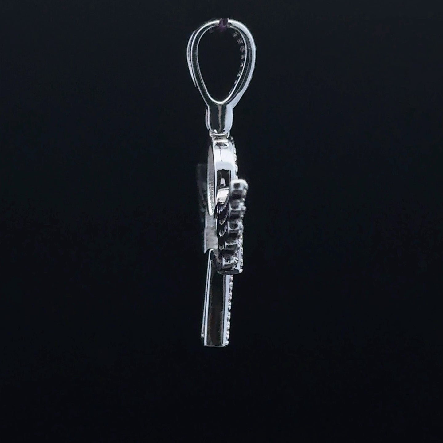 ANKHCELESTIAL 1.14 CTW 925 CZ MOISSANITE RHODIUM PENDANT I 994231