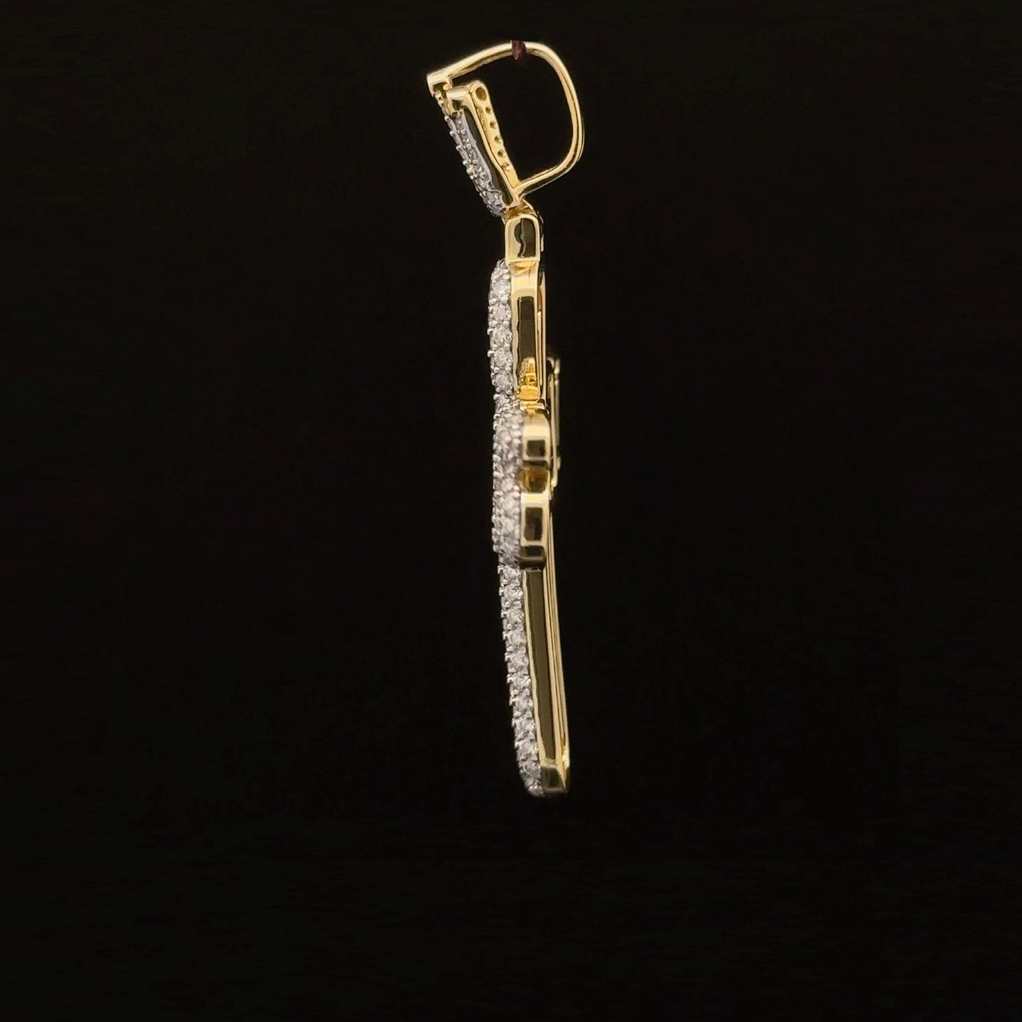 DIVINEGLOW 0.75 CTW 925 CZ MOISSANITE GOLD PENDANT I 994562