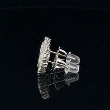 QUIESCENT 925 RHODIUM MOISSANITE ICED OUT EARRING | 994671