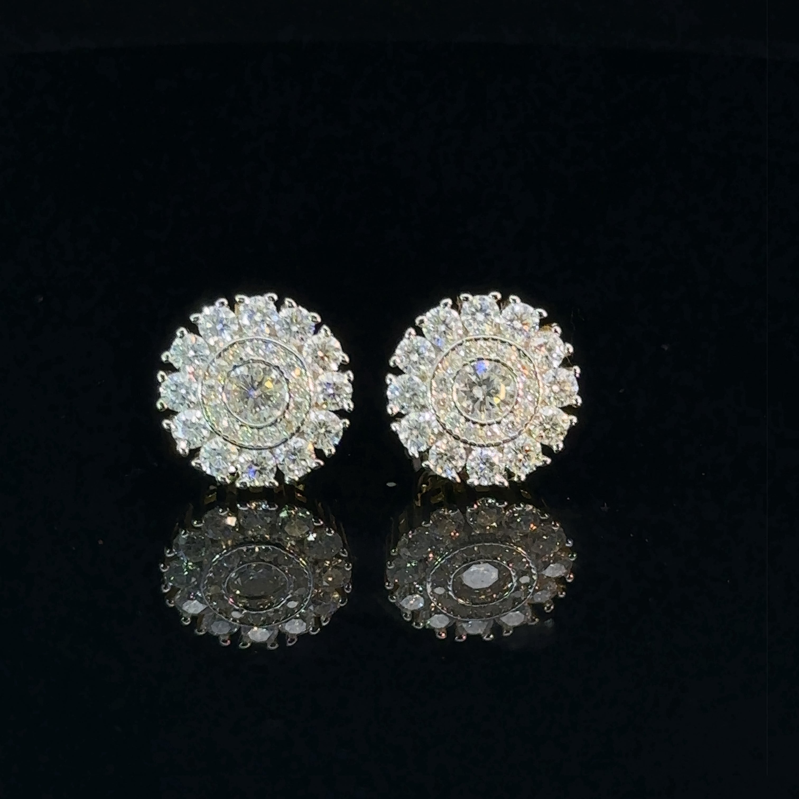INCANTATION 925 GOLD MOISSANITE ICED OUT EARRING | 994672