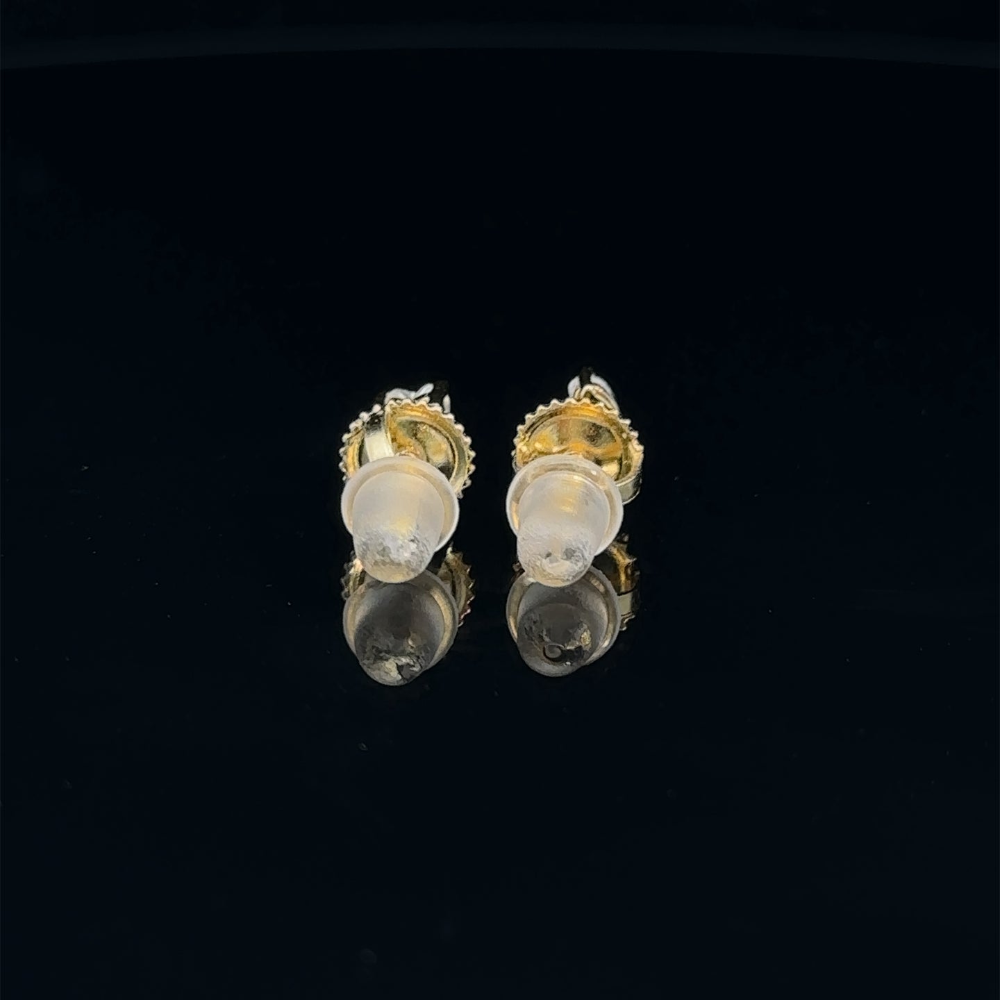 ILLUME 925 SILVER CZ GOLD MOISSANITE MENS EARRING | 994772