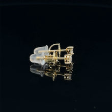 ILLUME 925 SILVER CZ GOLD MOISSANITE MENS EARRING | 994772