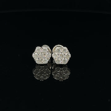 MELLIFLUOUS 925 RHODIUM MOISSANITE ICED OUT EARRING | 994801