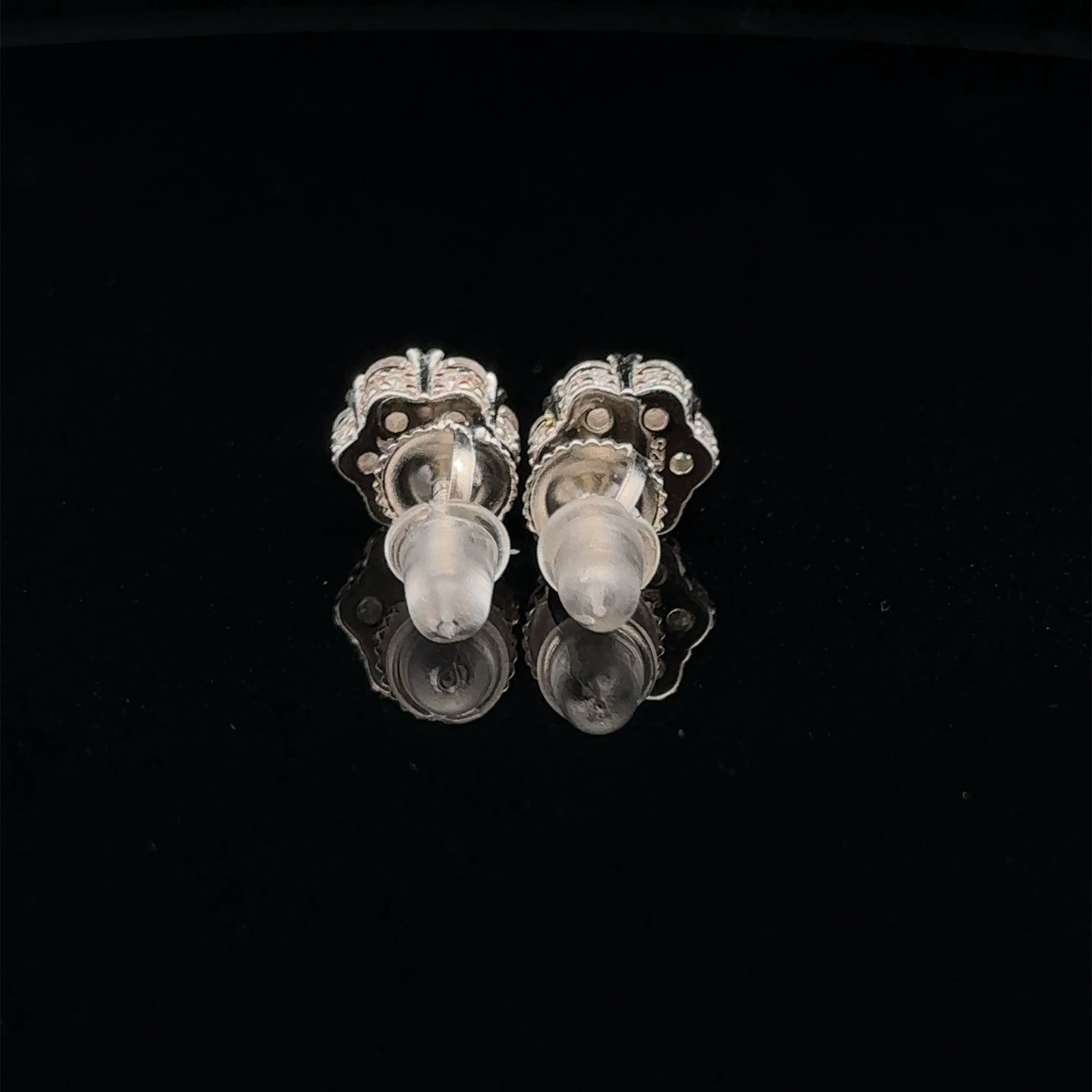 MELLIFLUOUS 925 RHODIUM MOISSANITE ICED OUT EARRING | 994801