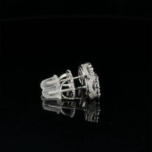 IRIDESCENT 925 RHODIUM MOISSANITE ICED OUT EARRING | 994811