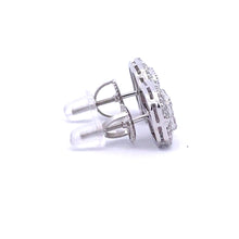 AETHER 0.58 CTW 925 RHODIUM MOISSANITE ICED OUT EARRING | 994891