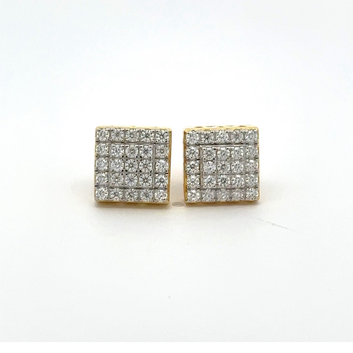 APOGEE 0.67 CTW 925 GOLD MOISSANITE ICED OUT EARRING | 994932