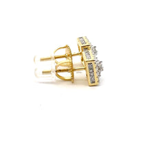 REVERIE 0.50 CTW 925 GOLD MOISSANITE ICED OUT EARRING | 994942