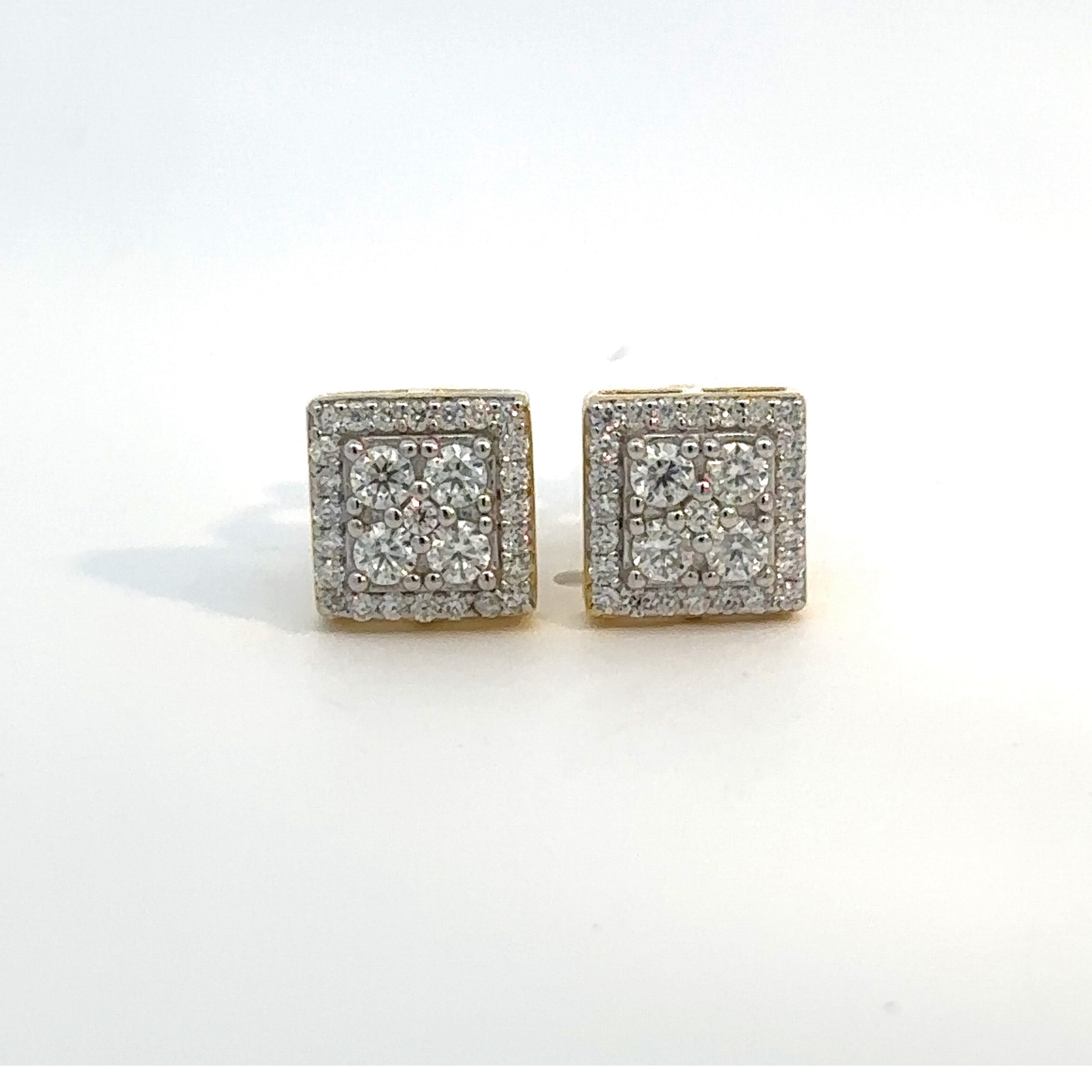 GRANDIOSE 0.57 CTW 925 GOLD MOISSANITE ICED OUT EARRING | 994962