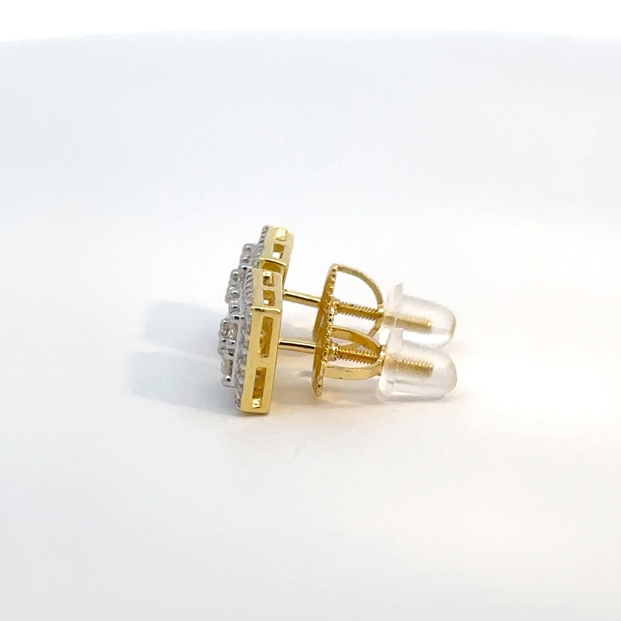 GRANDIOSE 0.57 CTW 925 GOLD MOISSANITE ICED OUT EARRING | 994962