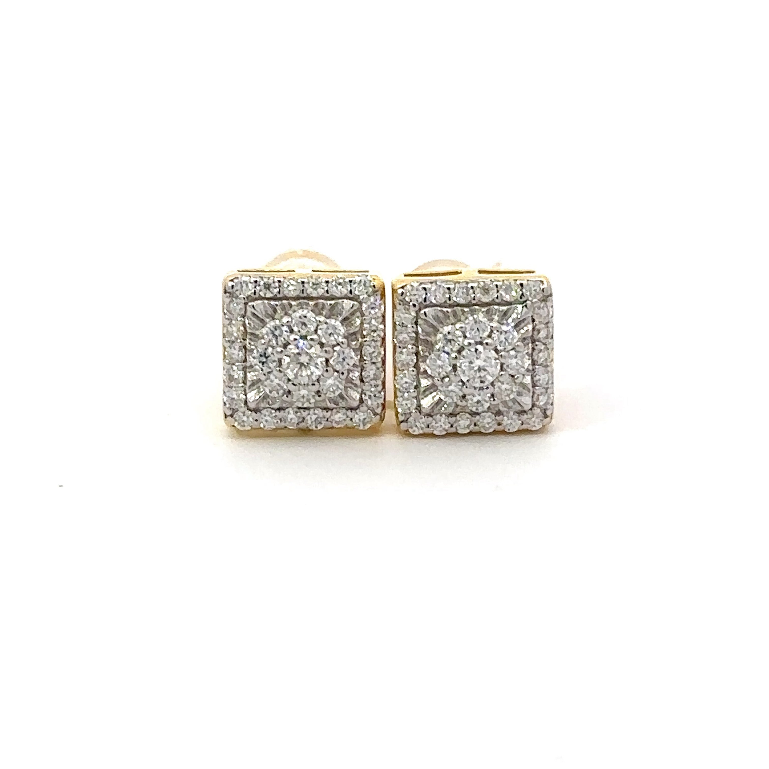 INFINITUM 0.37 CTW 925 GOLD MOISSANITE ICED OUT EARRING | 994972