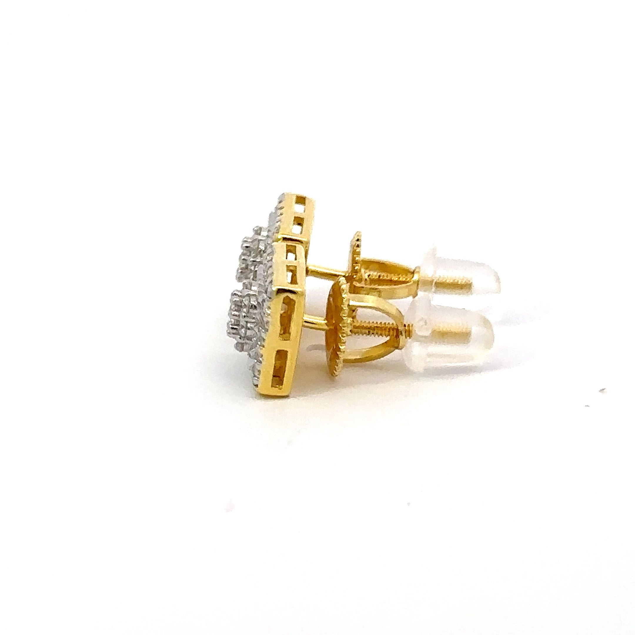 INFINITUM 0.37 CTW 925 GOLD MOISSANITE ICED OUT EARRING | 994972