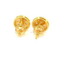 PRISMATIC 1.11 CTW 925 GOLD MOISSANITE ICED OUT EARRING | 994982