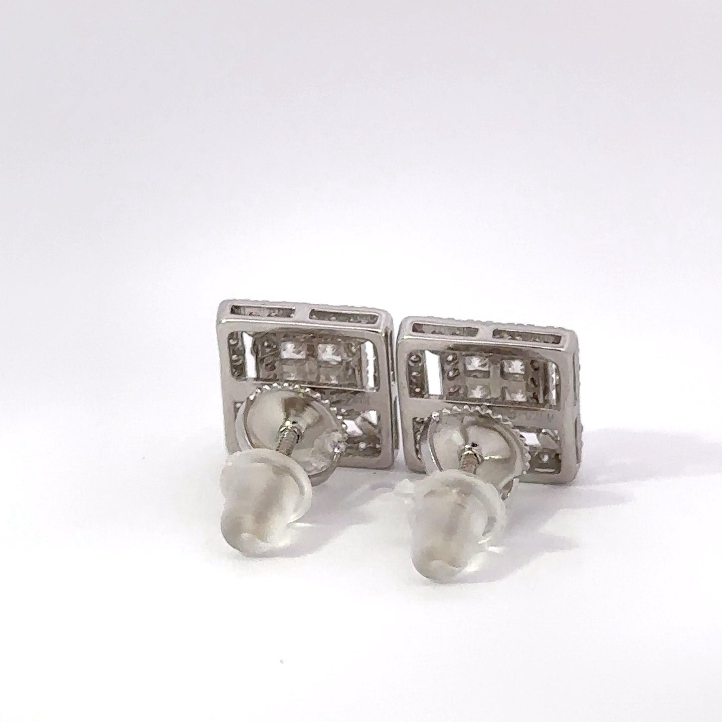 HARMONIOUS 0.82 CTW 925 RHODIUM MOISSANITE ICED OUT EARRING | 994991