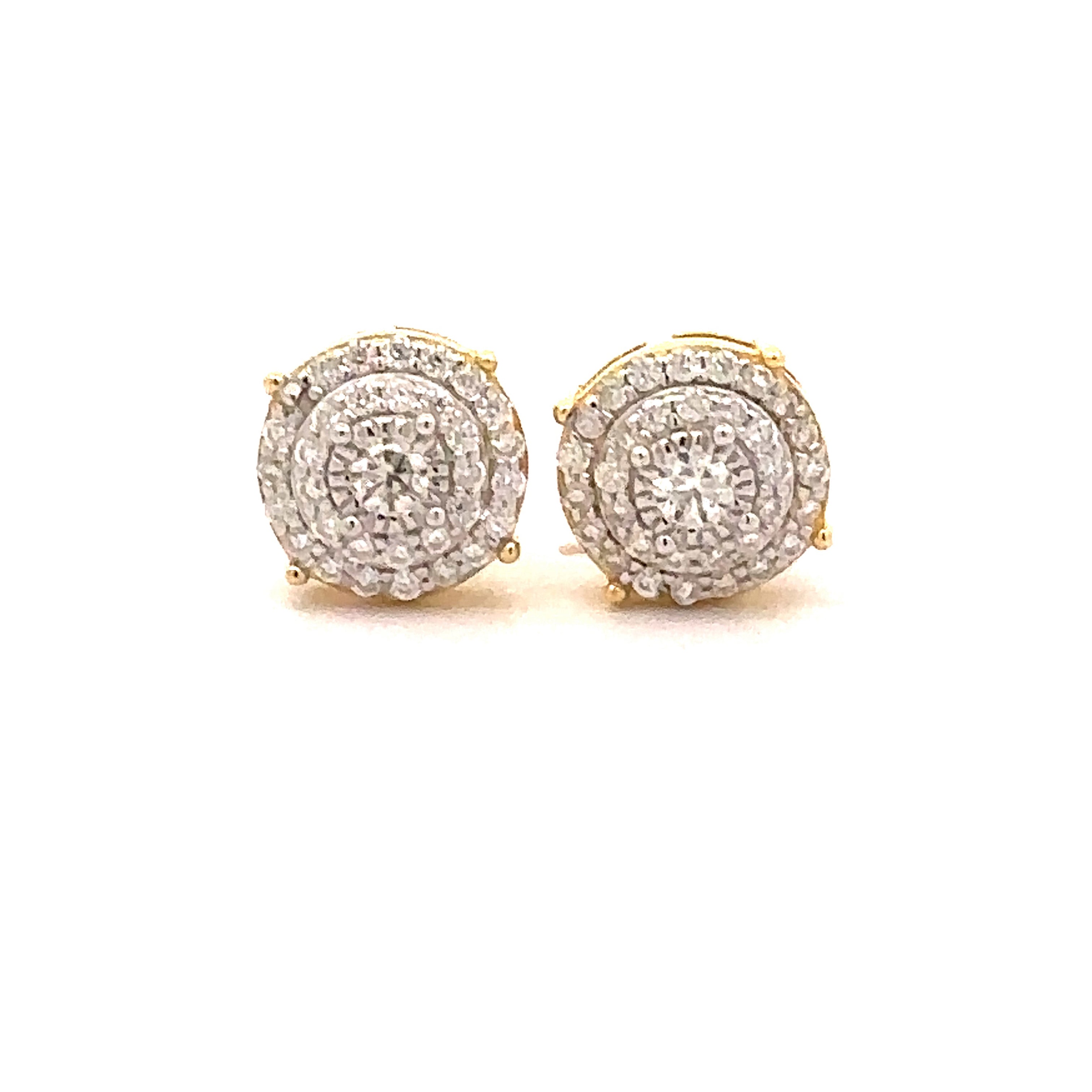 DRACONIS 0.41 CTW 925 GOLD MOISSANITE ICED OUT EARRING | 995002