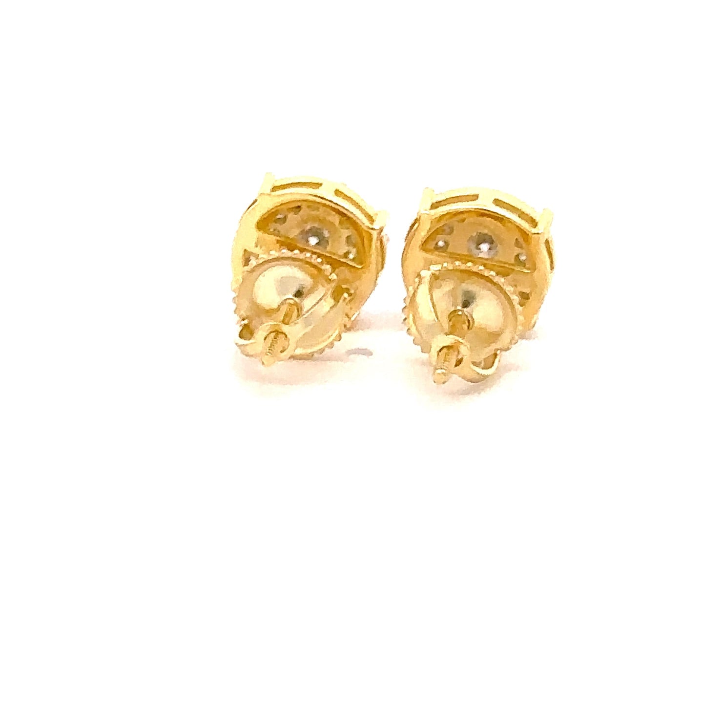 DRACONIS 0.41 CTW 925 GOLD MOISSANITE ICED OUT EARRING | 995002