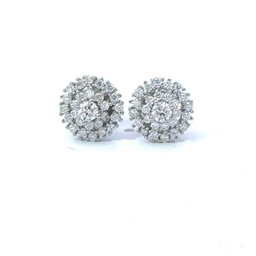 FATHOM 0.56 CTW 925 RHODIUM MOISSANITE ICED OUT EARRING | 995011