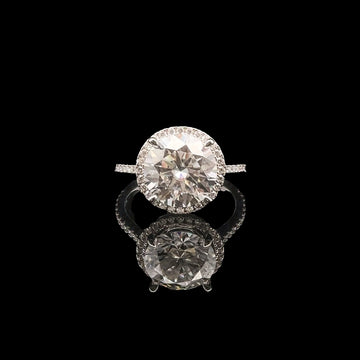 ROTUND 3CTW 925 SILVER VVS D MOISSANITE RING | 995071