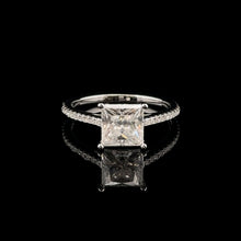 PRINCESS CUT 2CTW 925 SILVER VVS D MOISSANITE RING | 995111