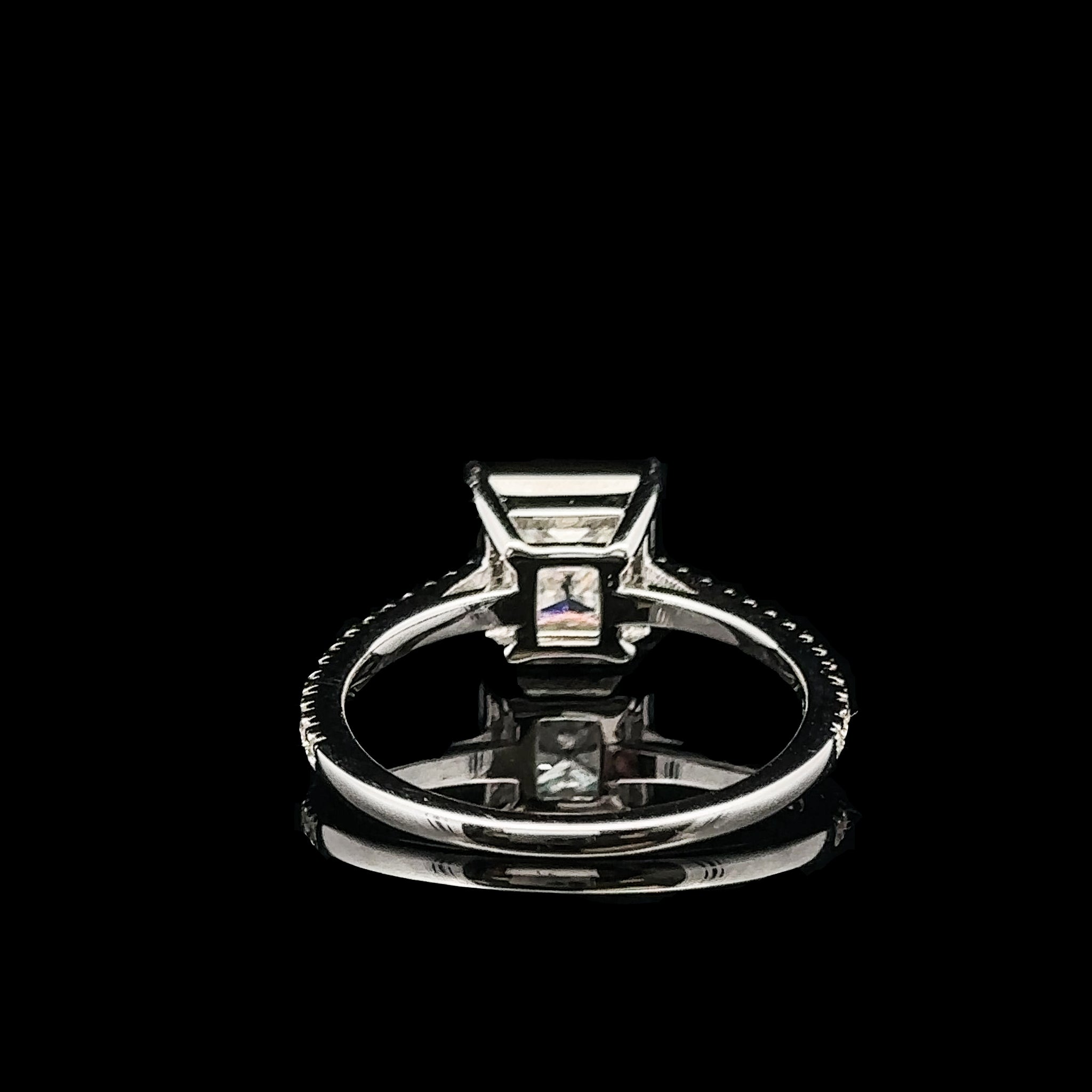 PRINCESS CUT 2CTW 925 SILVER VVS D MOISSANITE RING | 995111