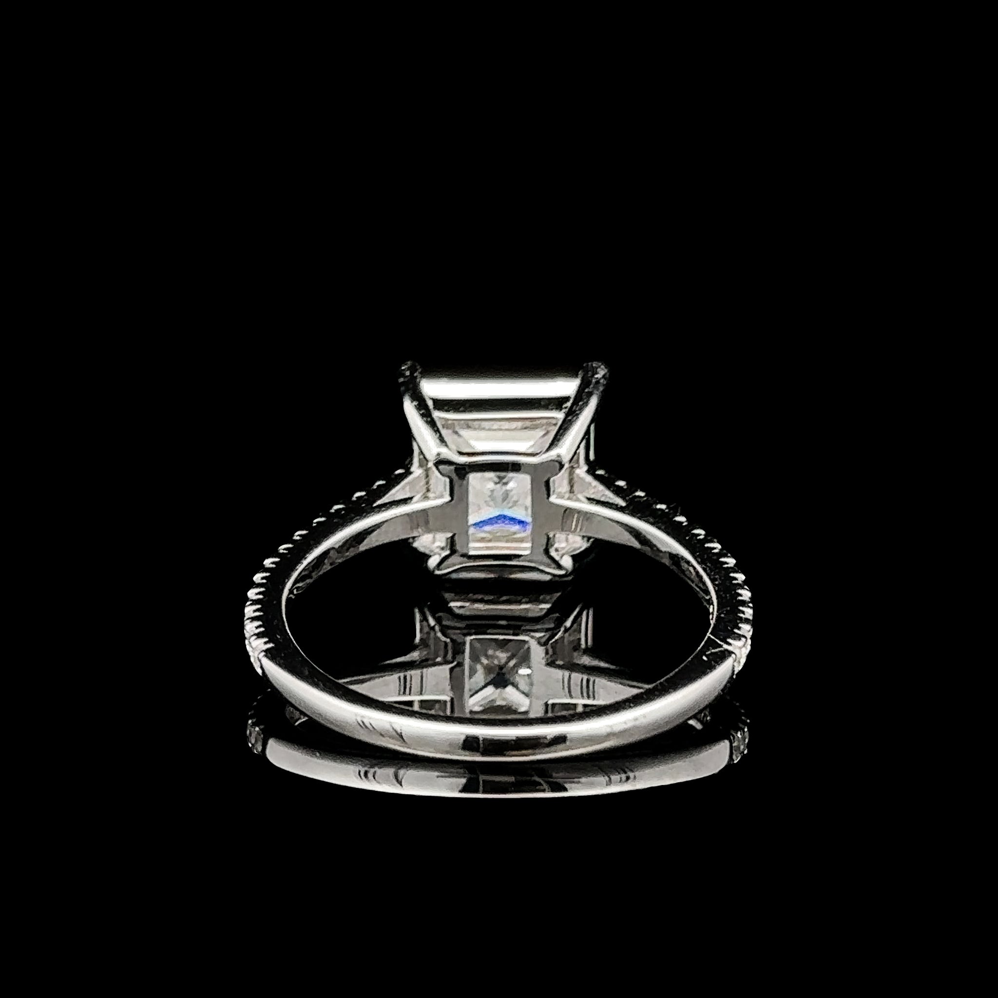 PRINCESS CUT 3CTW 925 SILVER VVS D MOISSANITE RING | 995121