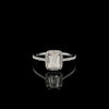 EMERALD CUT 1.28CTW 925 SILVER VVS D MOISSANITE RING | 995191