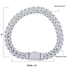 ICEHALO SILVER  MOISSANITE 10 MM BRACELET | 995241