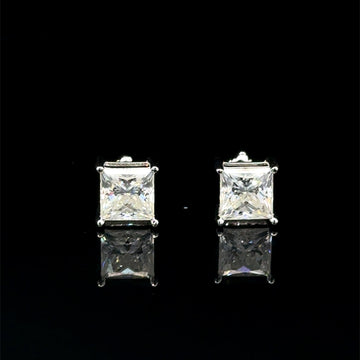 995291 | 925 Moissanite 2CTW Rhodium Earrings