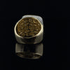 SOLARE 925 MOISSANITE MENS YELLOW GOLD ICED OUT RING | 995522