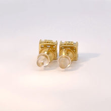 STELLAR 0.59 CTW 925 GOLD MOISSANITE ICED OUT EARRING | 995622