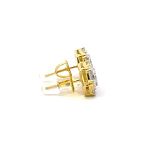 TRANSCEND 1.04 CTW 925 GOLD MOISSANITE ICED OUT EARRING | 995632