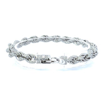 DUSK 6.19 CTW 7MM CZ RHODIUM MOISSANTE ICED OUT BRACELET |  995651