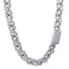 GLINT 11.8MM RHODIUM MOISSANITE ICED OUT CHAIN  |  995731