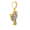 MIRAGEST 3.7 CTW 925 CZ GOLD RHODIUM PENDANT I 995792