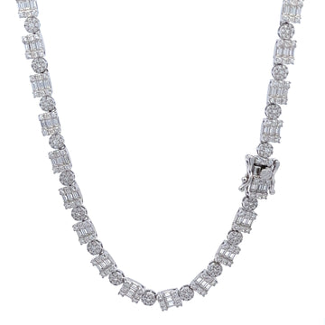 ORIN 5MM RHODIUM MOISSANITE ICED OUT CHAIN  |  995811