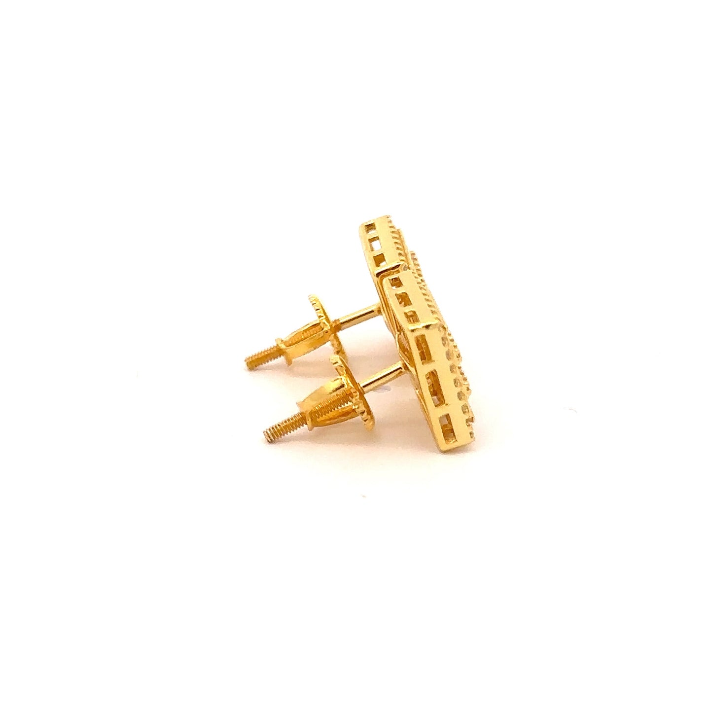 ALCHEMY 1.06 CTW 925 GOLD MOISSANITE ICED OUT EARRING | 995832