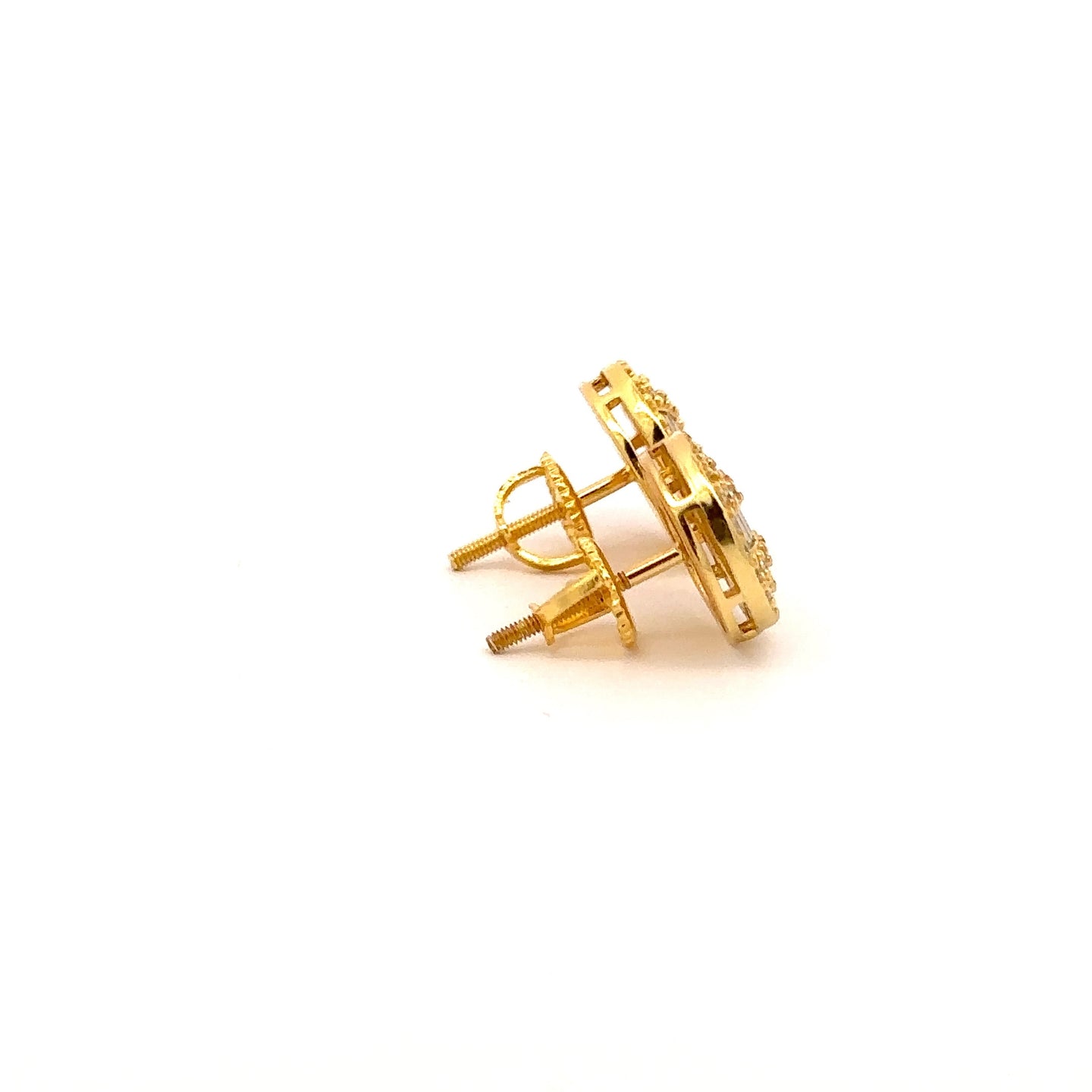 ANEMONE 1.06 CTW 925 GOLD MOISSANITE ICED OUT EARRING | 995842