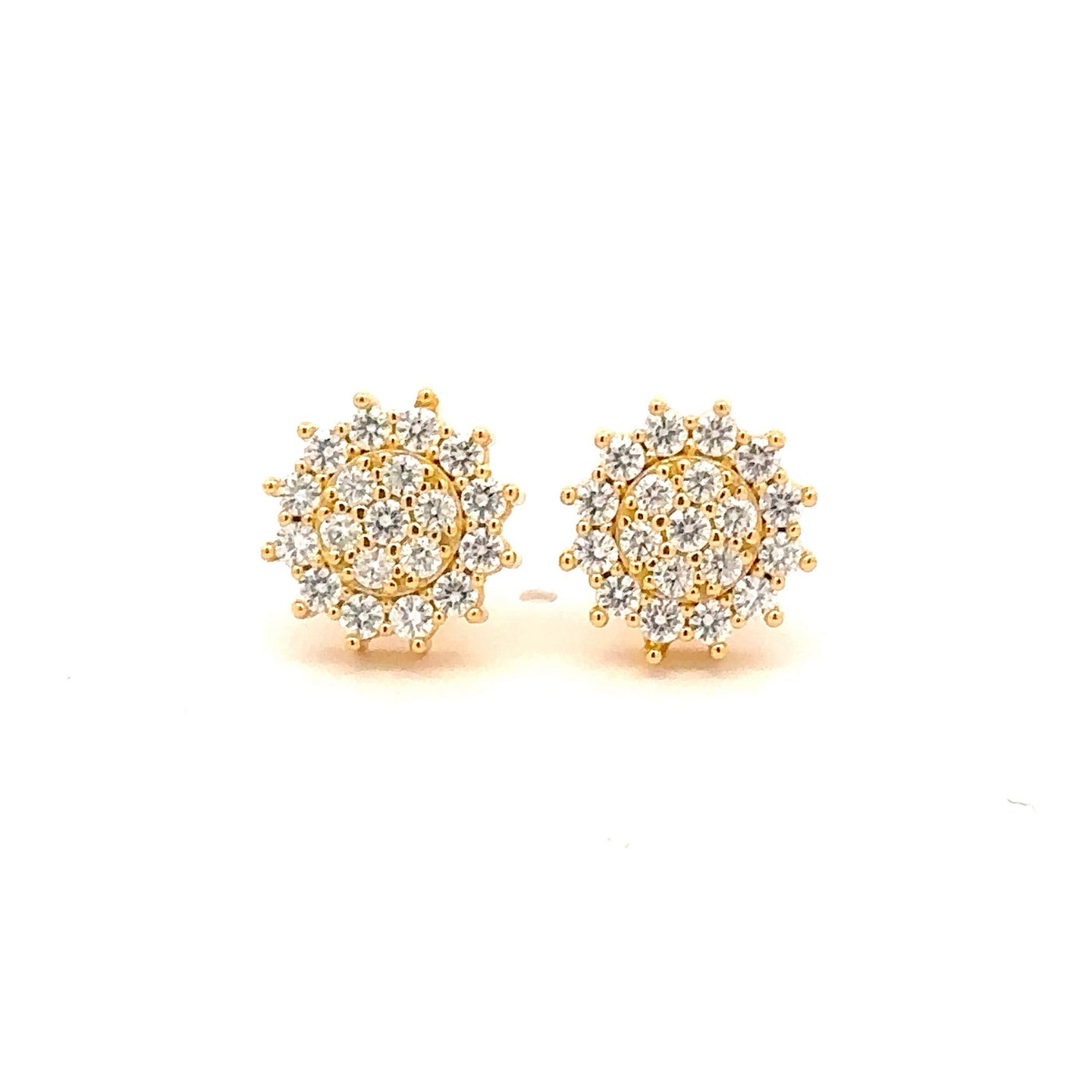AZALEA 0.93 CTW 925 GOLD MOISSANITE ICED OUT EARRING | 995852